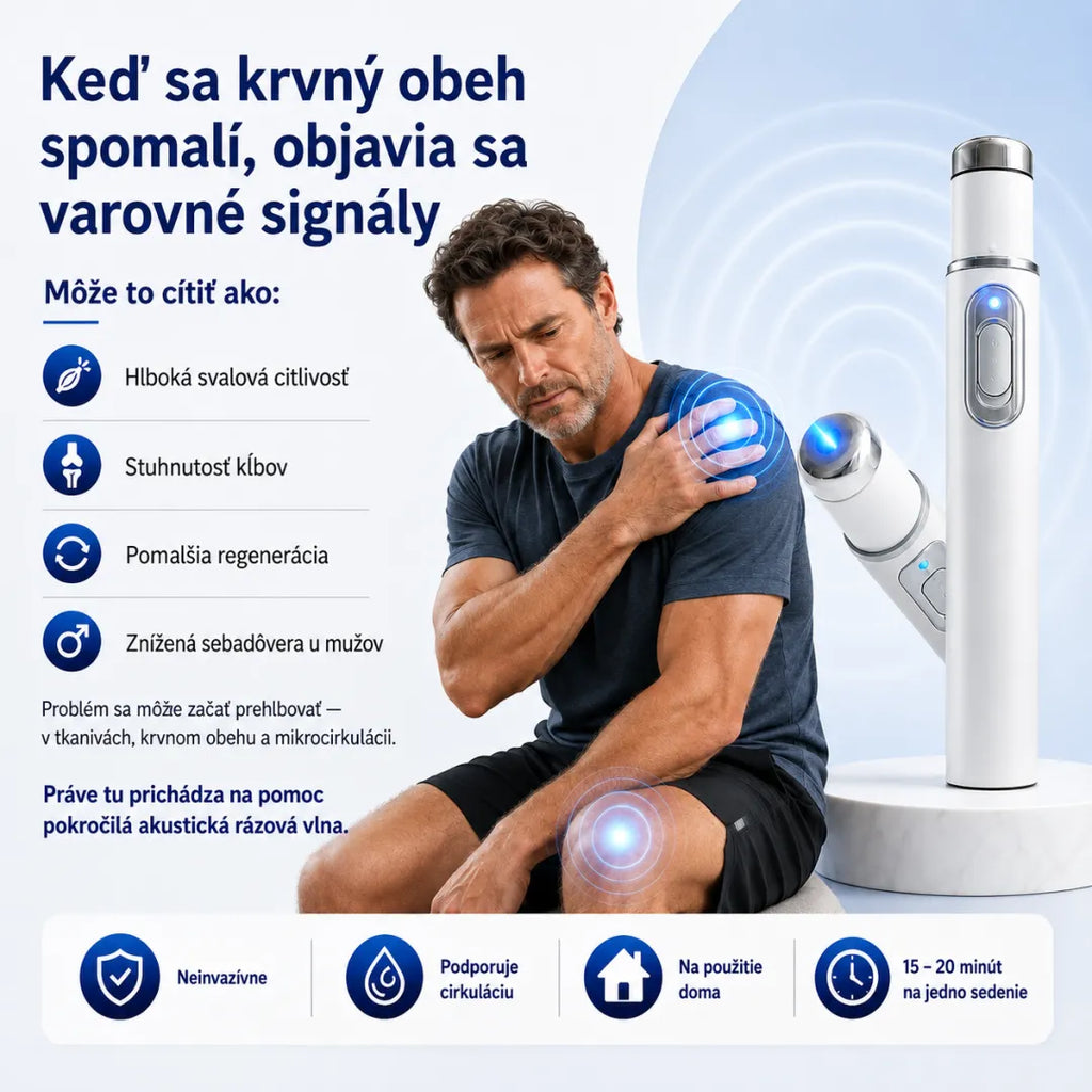 Pokročilá terapia akustickou rázovou vlnou obnovuje zdravie tkanív penisu, zvyšuje pevnosť erekcie, výdrž a sebavedomie mužov a zároveň zmierňuje bolesti svalov, stuhnutosť kĺbov a bolesti šliach.