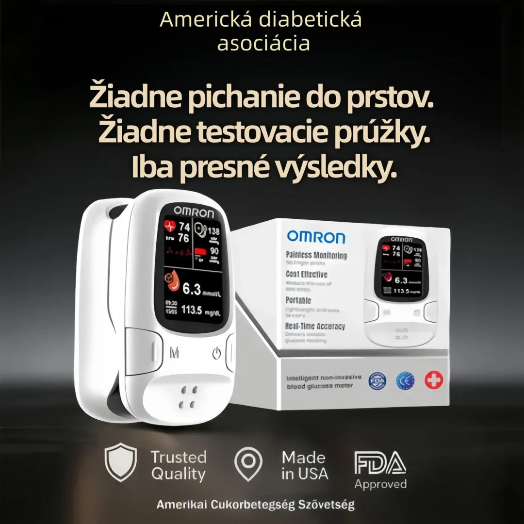 Spoločnosť Omron™ predstavuje novo uvedený neinvazívny inteligentný glukomer na meranie hladiny glukózy v krvi 🔥Vyrobený v USA🔥